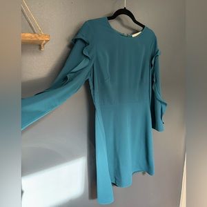 Loft ruffle sleeve mini dress, long sleeve
